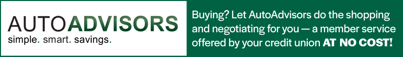 Let Auto Advisors do the shopping and negotiation for you. A member service offered by your credit union at no cost!